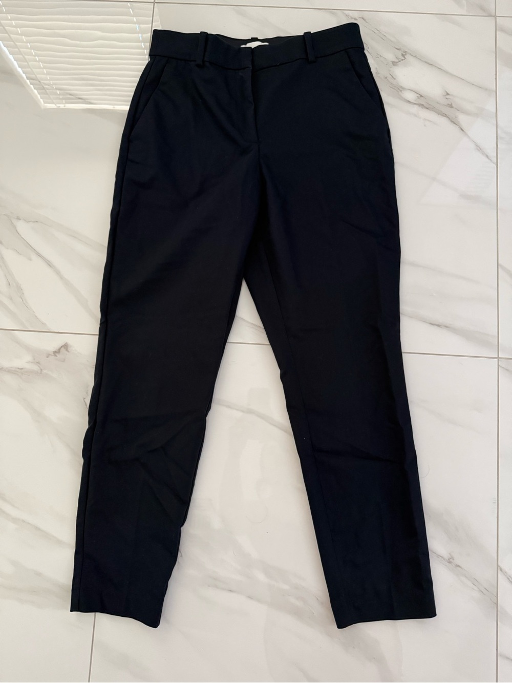 Womens Navy Dress Pants - Classic Straight Fit
